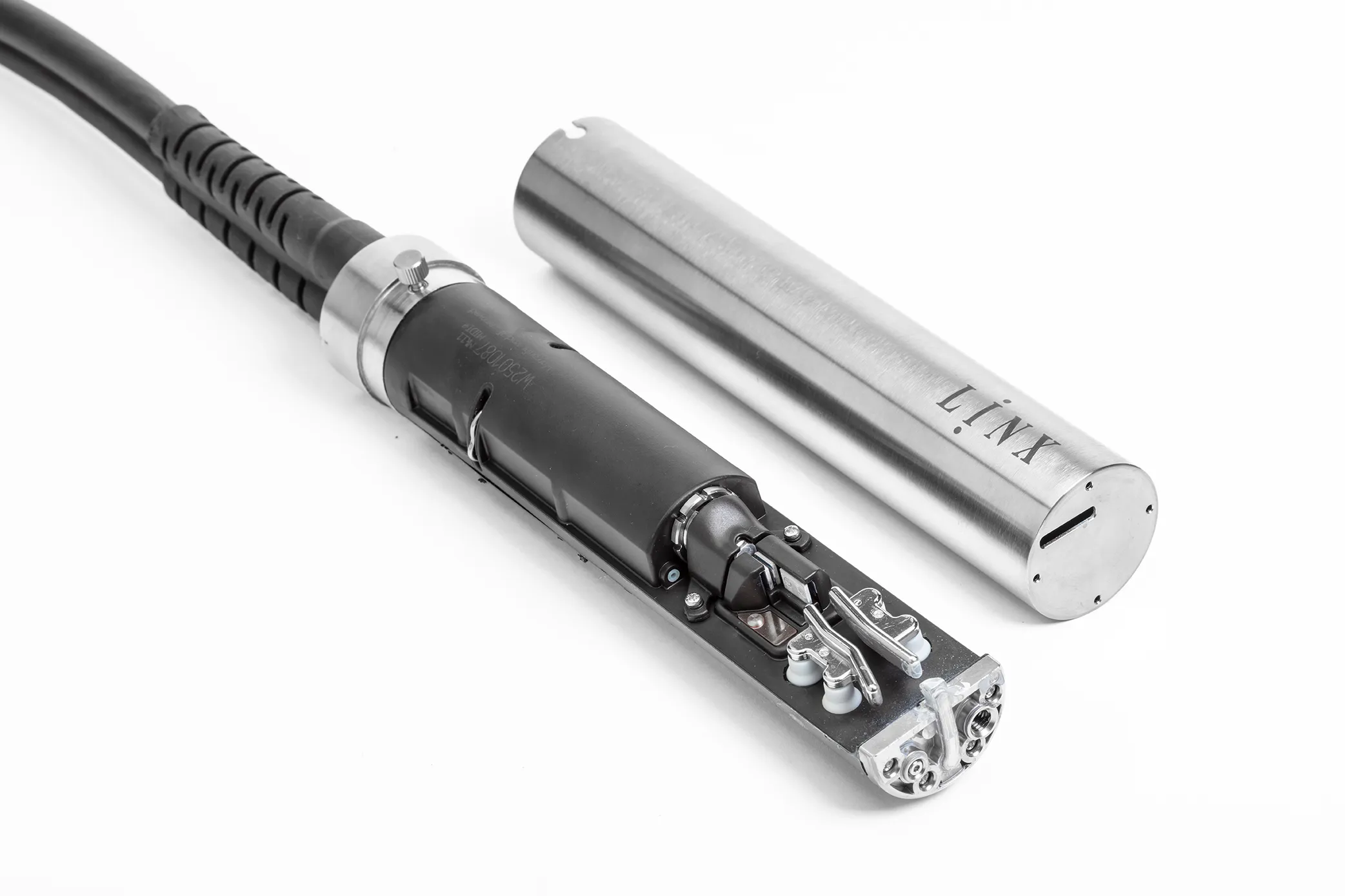 Linx CIJ printhead with its cover removed